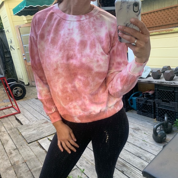 JUNGMAVEN sweater euc medium pink tie die sweatshirt - Picture 3 of 5